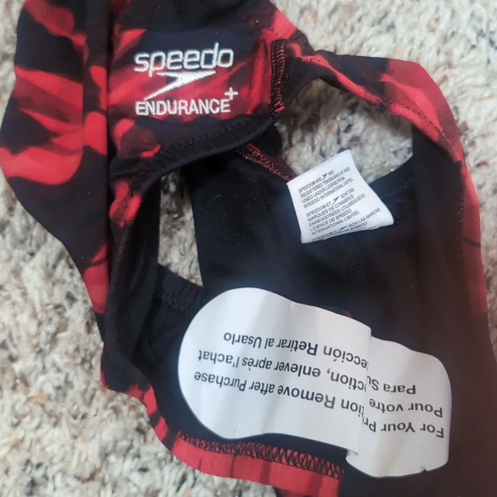 Speedo Red 24 Endurance+Reflected One Back Competition Swim Suit